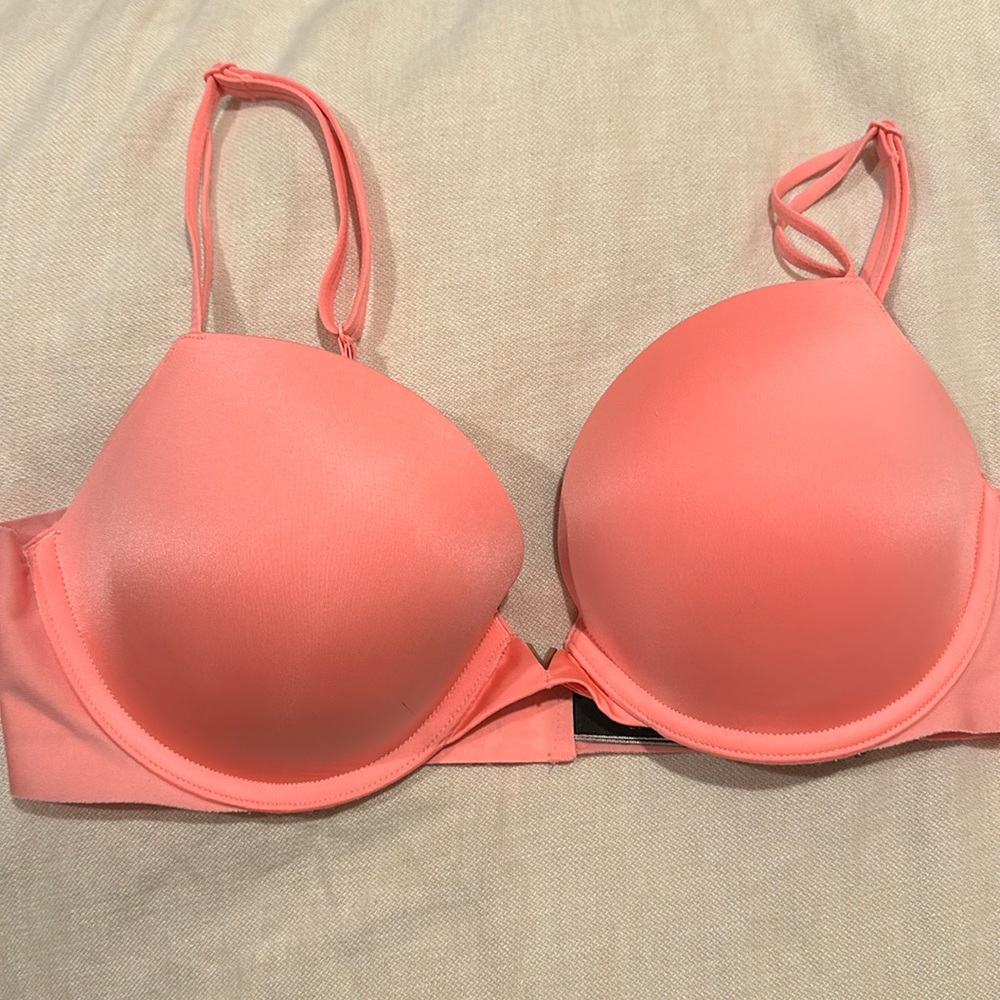 Victoria’s Secret 34C push-up bra (bright orange)